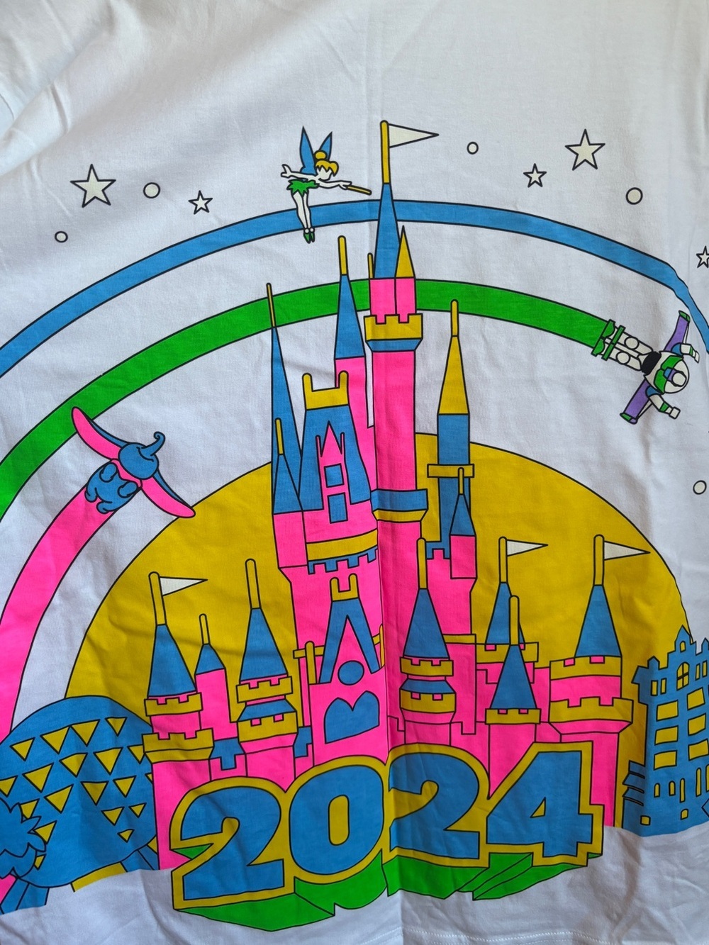 NWT Disney Parks 2024 Cinderella Castle Graphic Tee Adult Large Theme Park - Picture 2 of 9